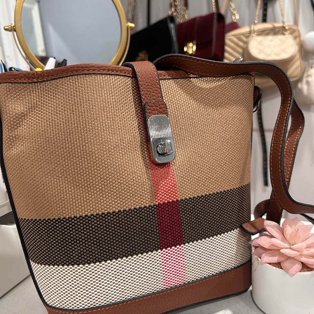Stylish Brown and Red Women's Bag